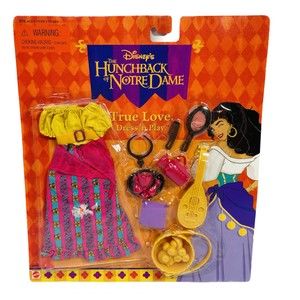 NIB VTG Disney Mattel Hunchback of Notre Dame Esmerleda True Love Dress n Play